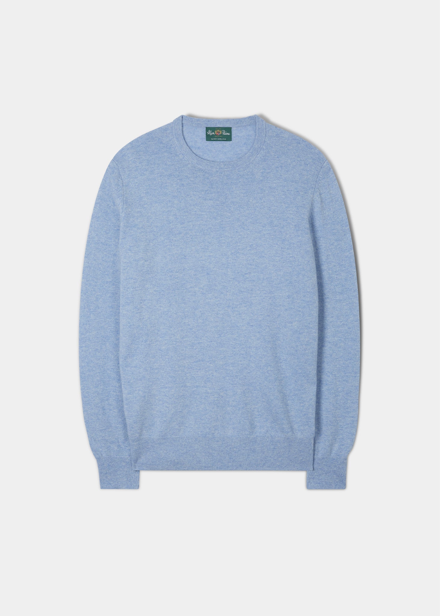 Men s Lambswool Crew Neck Jumper in Glacier Web Exclusive