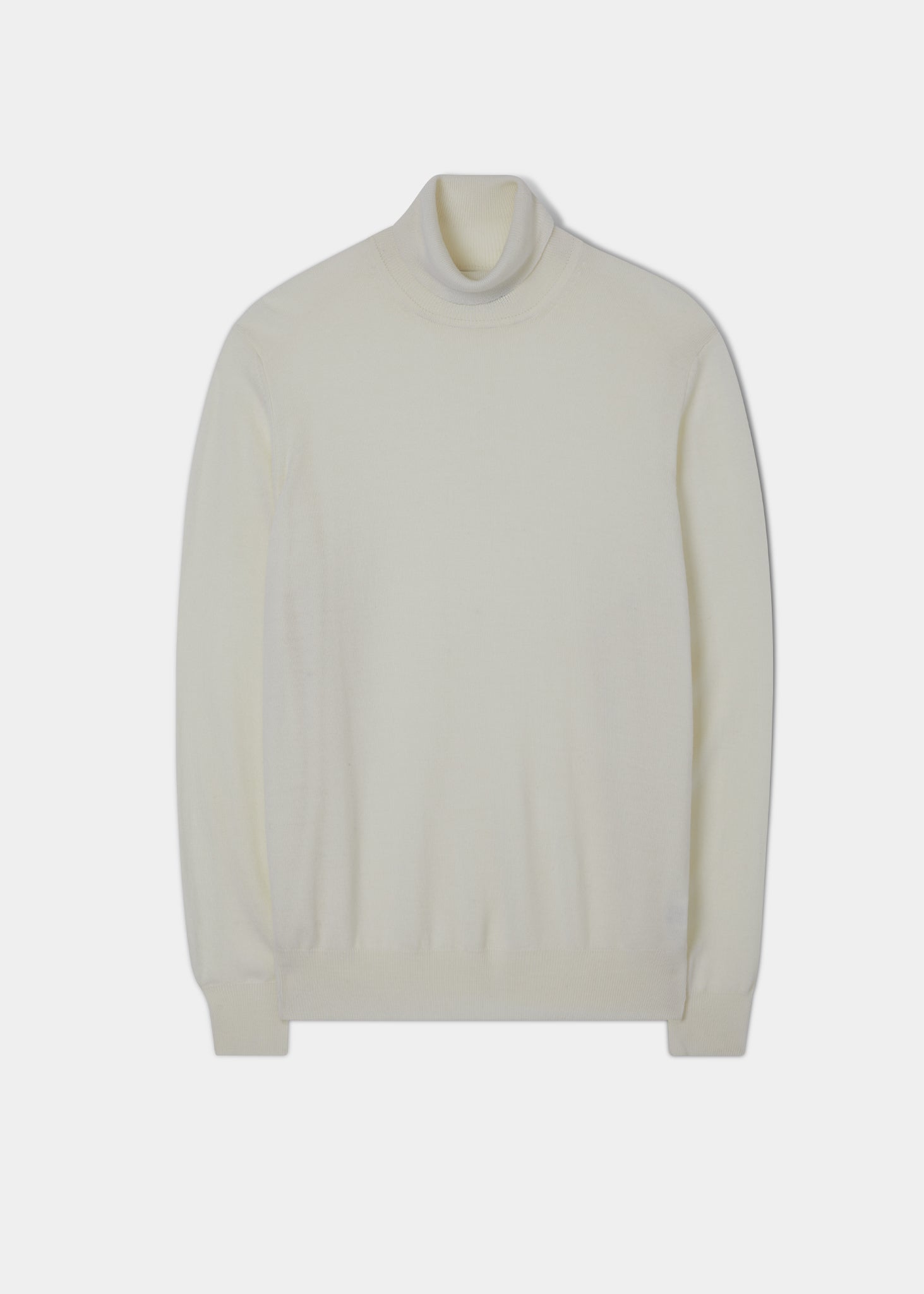 Ecru clearance roll neck