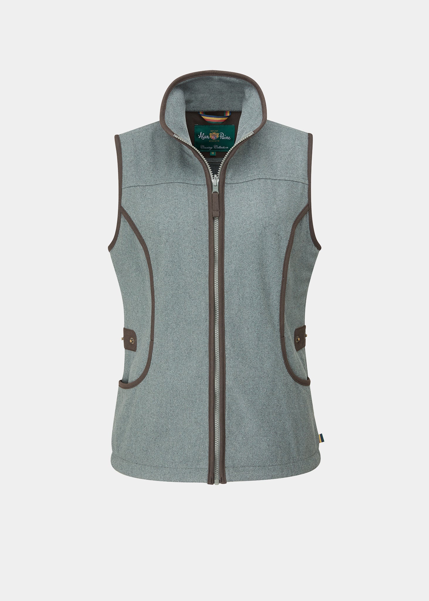 Berwick Ladies Waistcoat in Sage Alan Paine UK