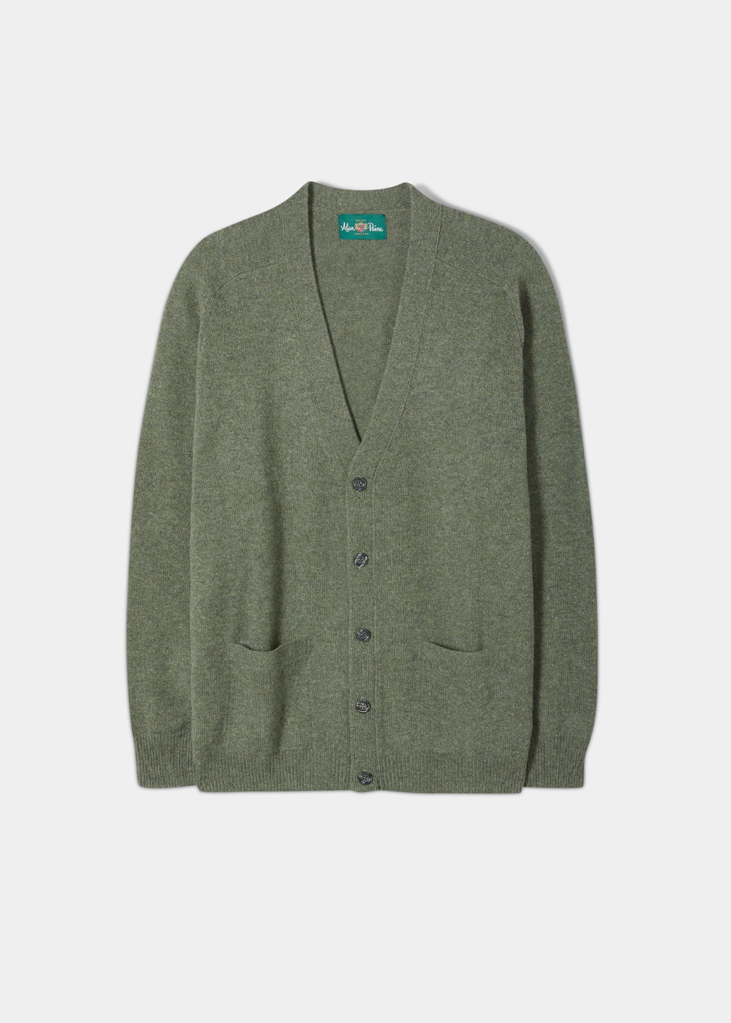 Cornwall Men s Lambswool Cardigan in Landscape Alan Paine UK