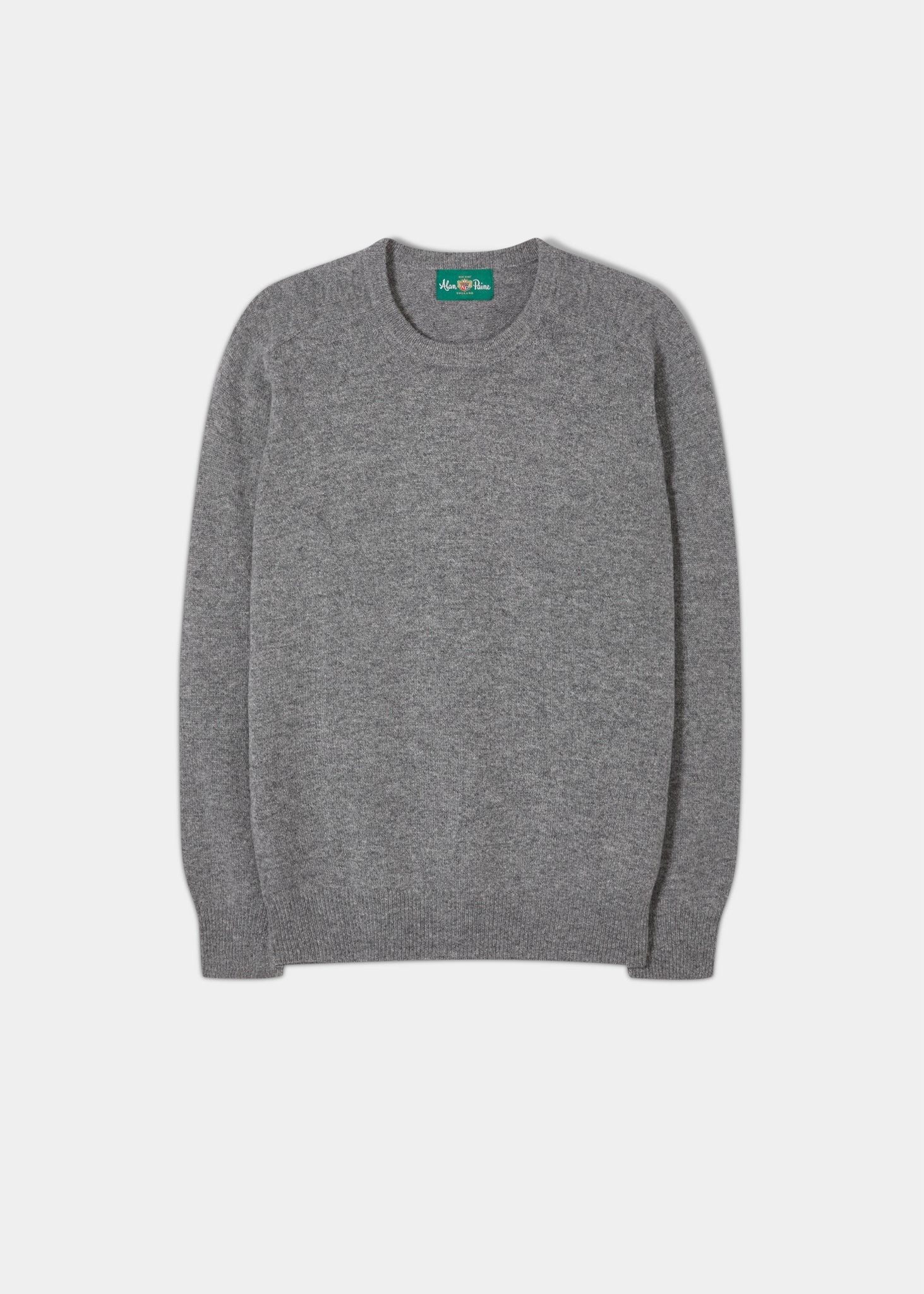 Dorset Men s Lambswool Jumper in Grey Mix Alan Paine UK