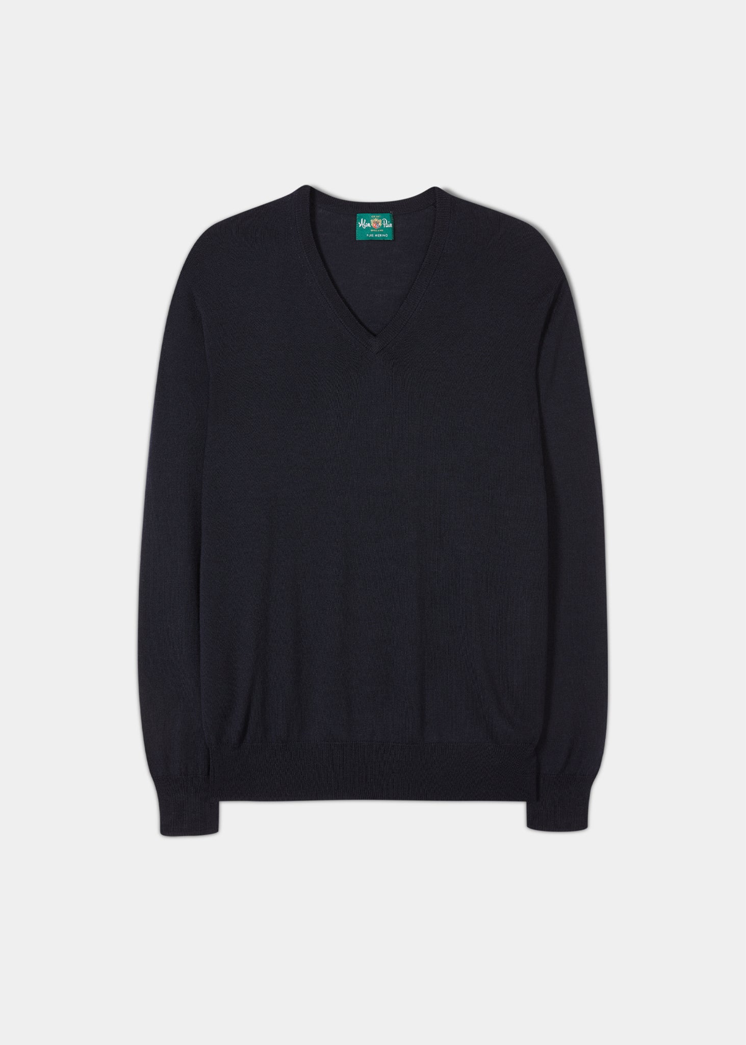 Mens navy merino wool clearance jumper