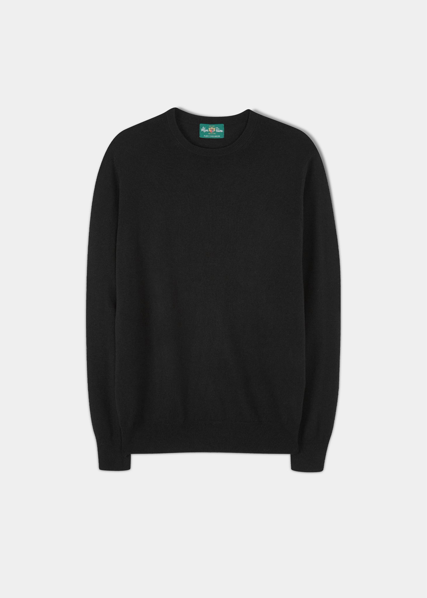 Men s Cashmere Jumper in Black Alan Paine UK