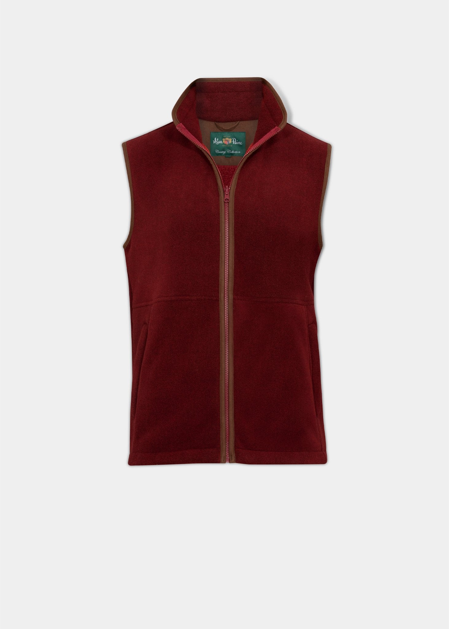 Aylsham Children s Fleece Waistcoat In Red Alan Paine UK