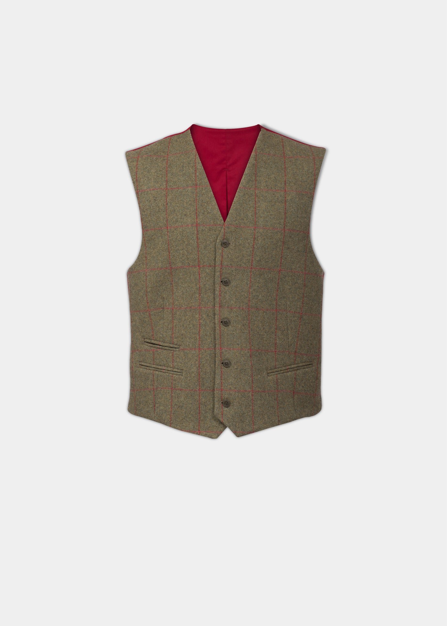 Combrook Men s Lined Back Waistcoat In Sage Alan Paine UK