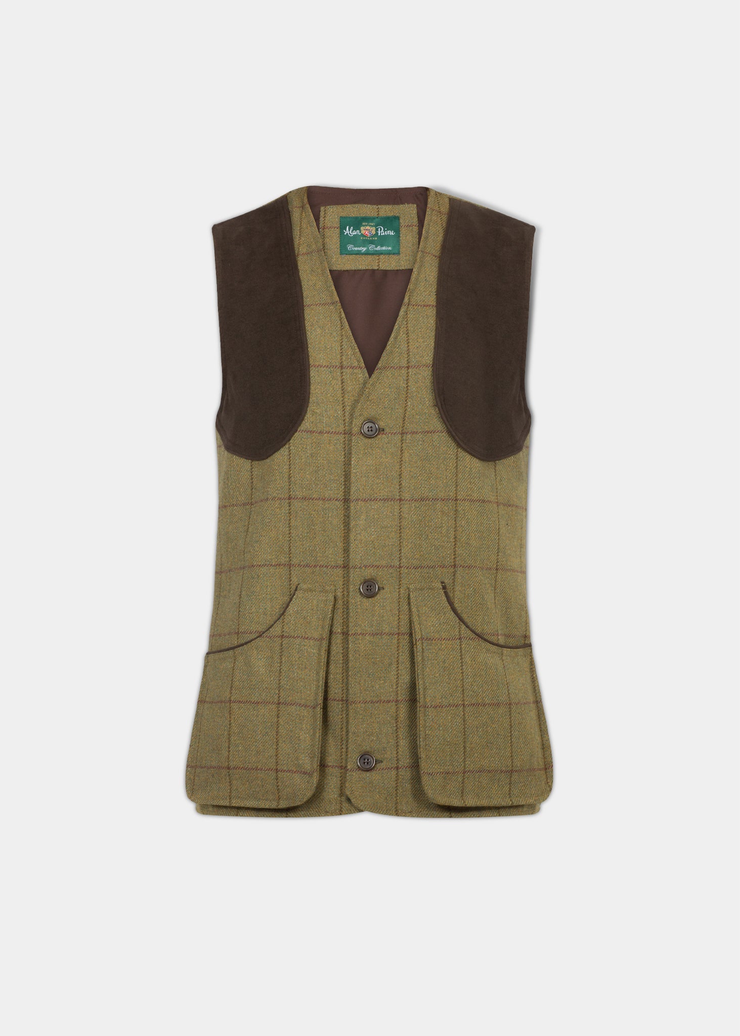 Rutland Men's Shooting Waistcoat In Lichen – Alan Paine UK