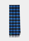 Harpsdale Square Check Scarf In Mid Blue