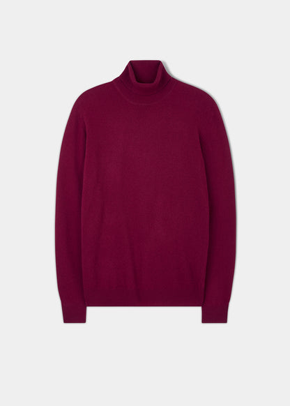 Bunbury Geelong Wool Roll Neck Jumper in Claret