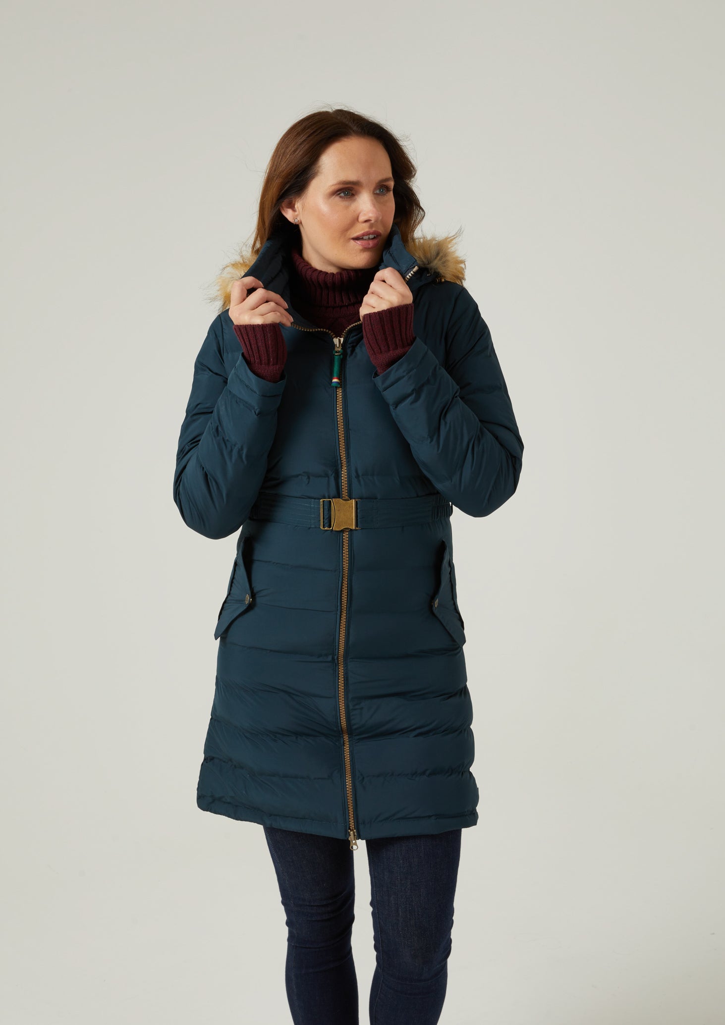 Navy winter coat hot sale womens uk