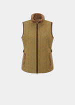 Combrook Ladies Tweed Gilet In Grove - Regular Fit