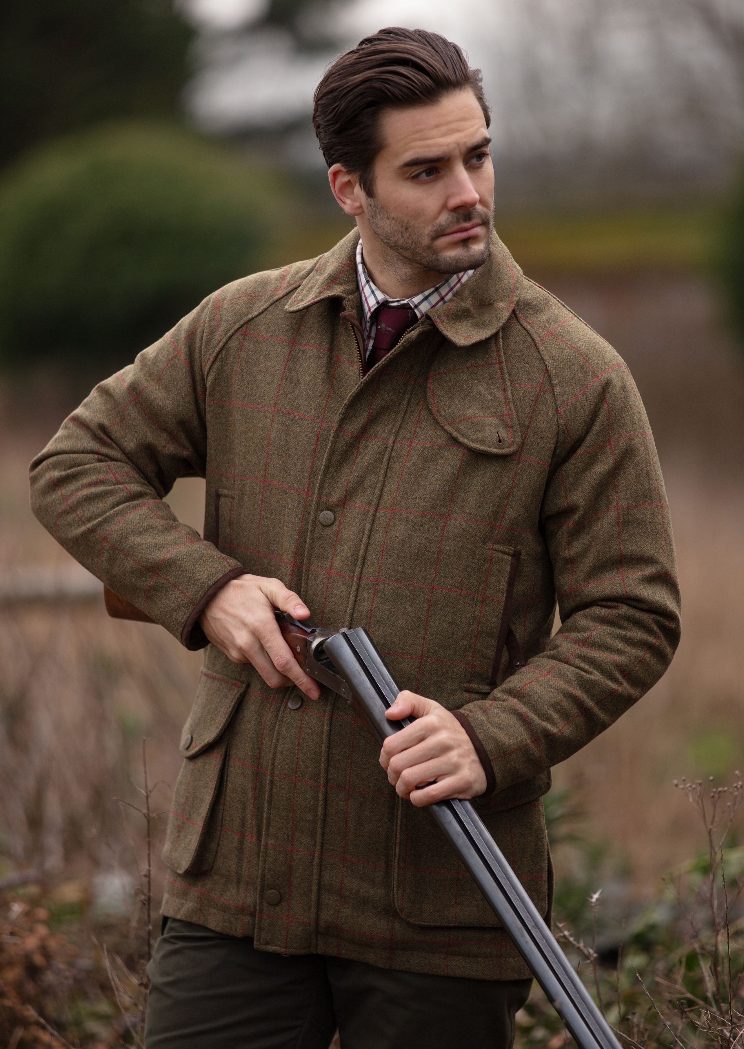 Mens on sale tweed overcoat