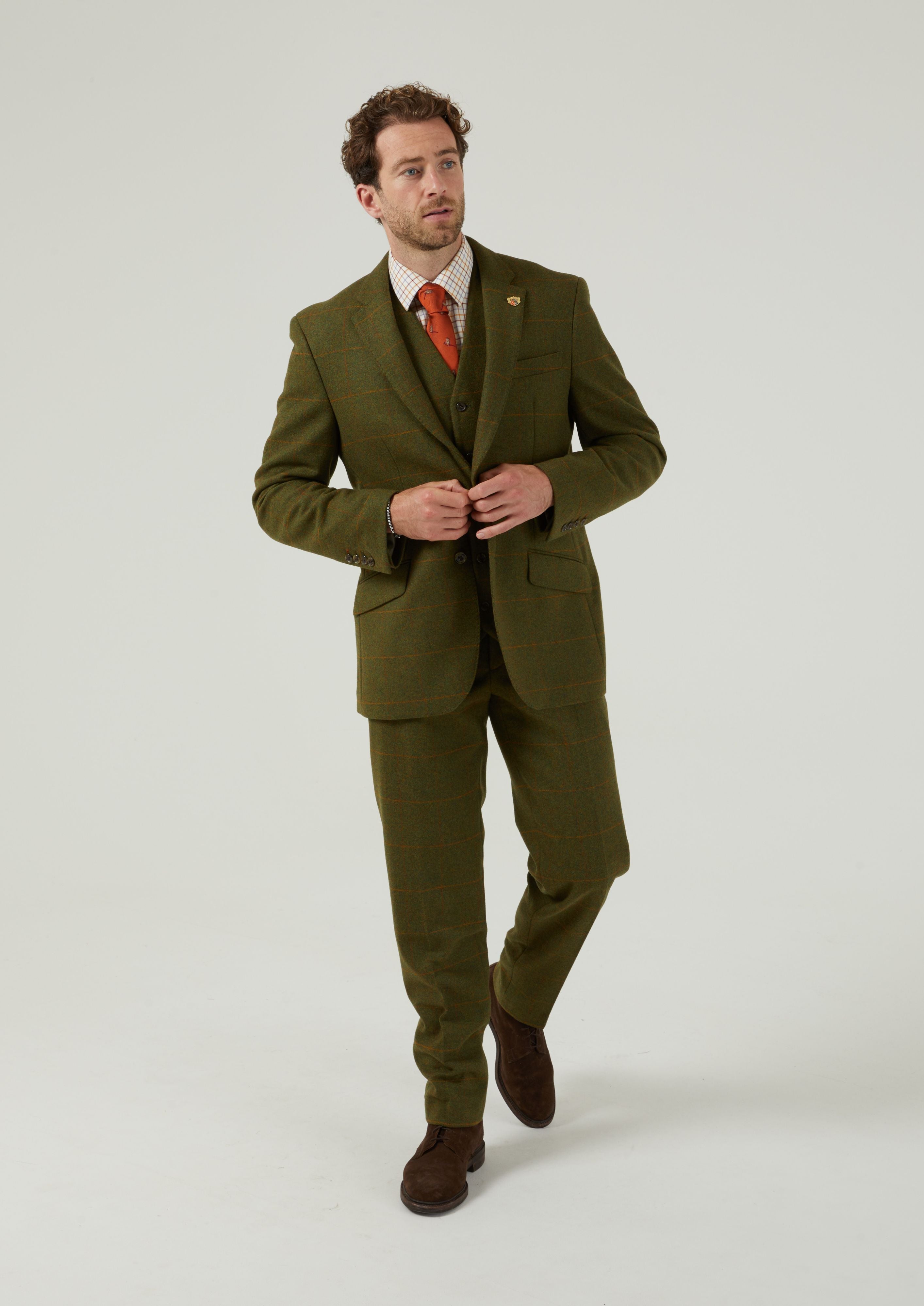 Combrook Men s Tweed Sports Blazer In Maple Alan Paine UK