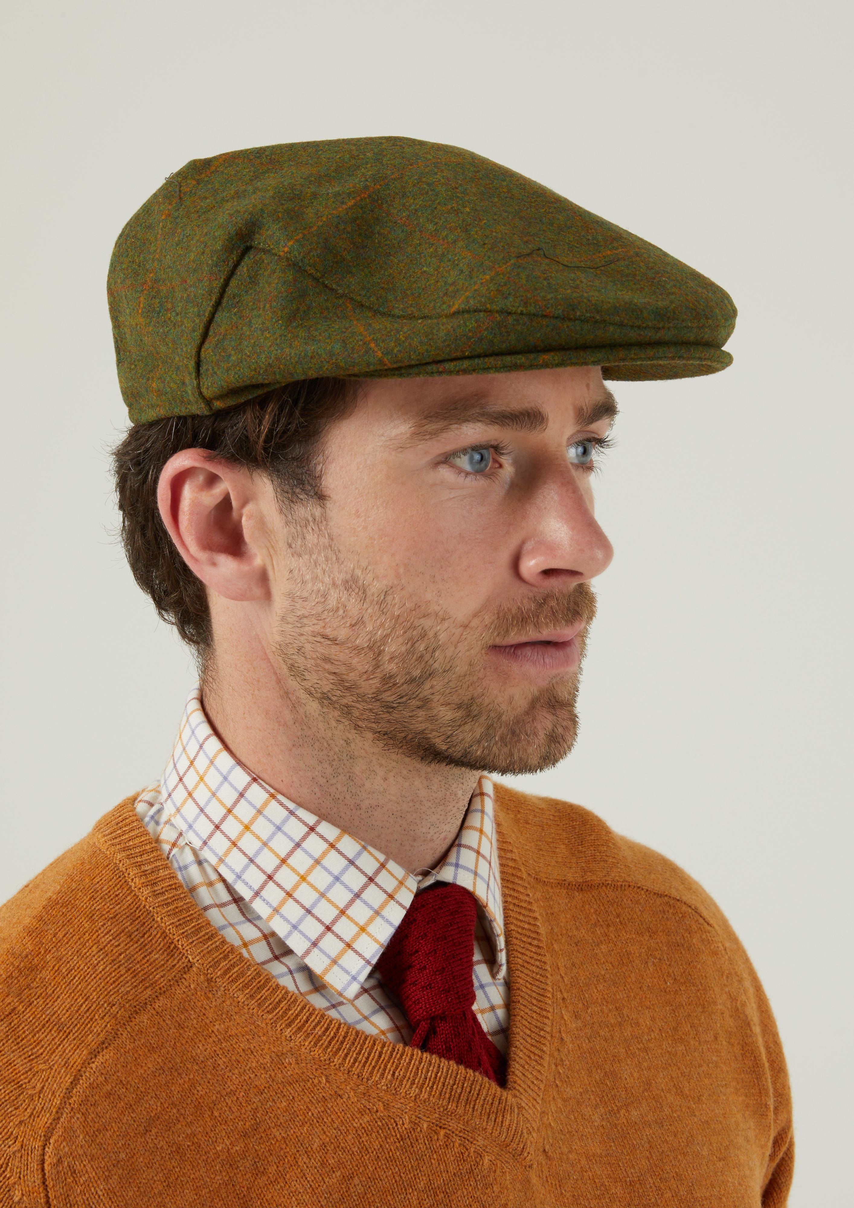 Combrook Men s Tweed Flat Cap In Maple