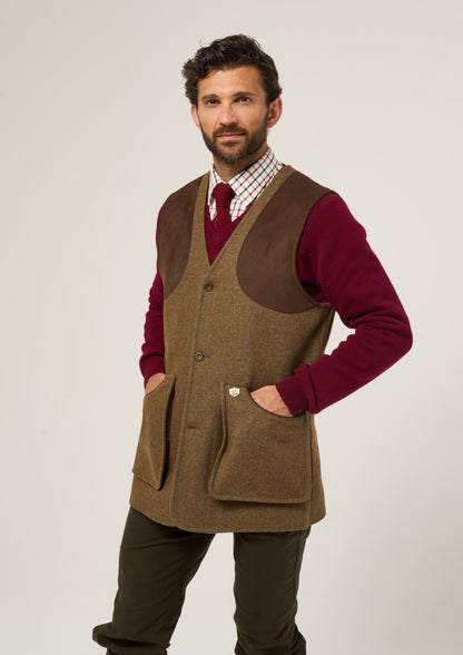 Combrook Men's Tweed Shooting Waistcoat in Hawthorn