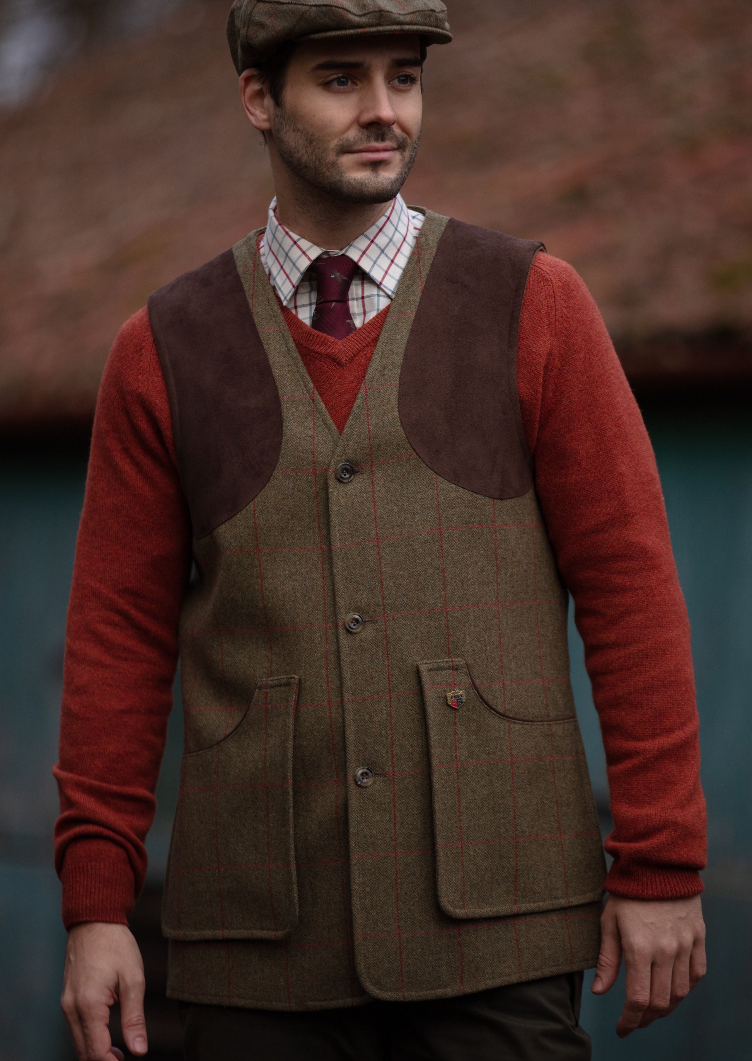 Mens tweed hot sale shooting waistcoat