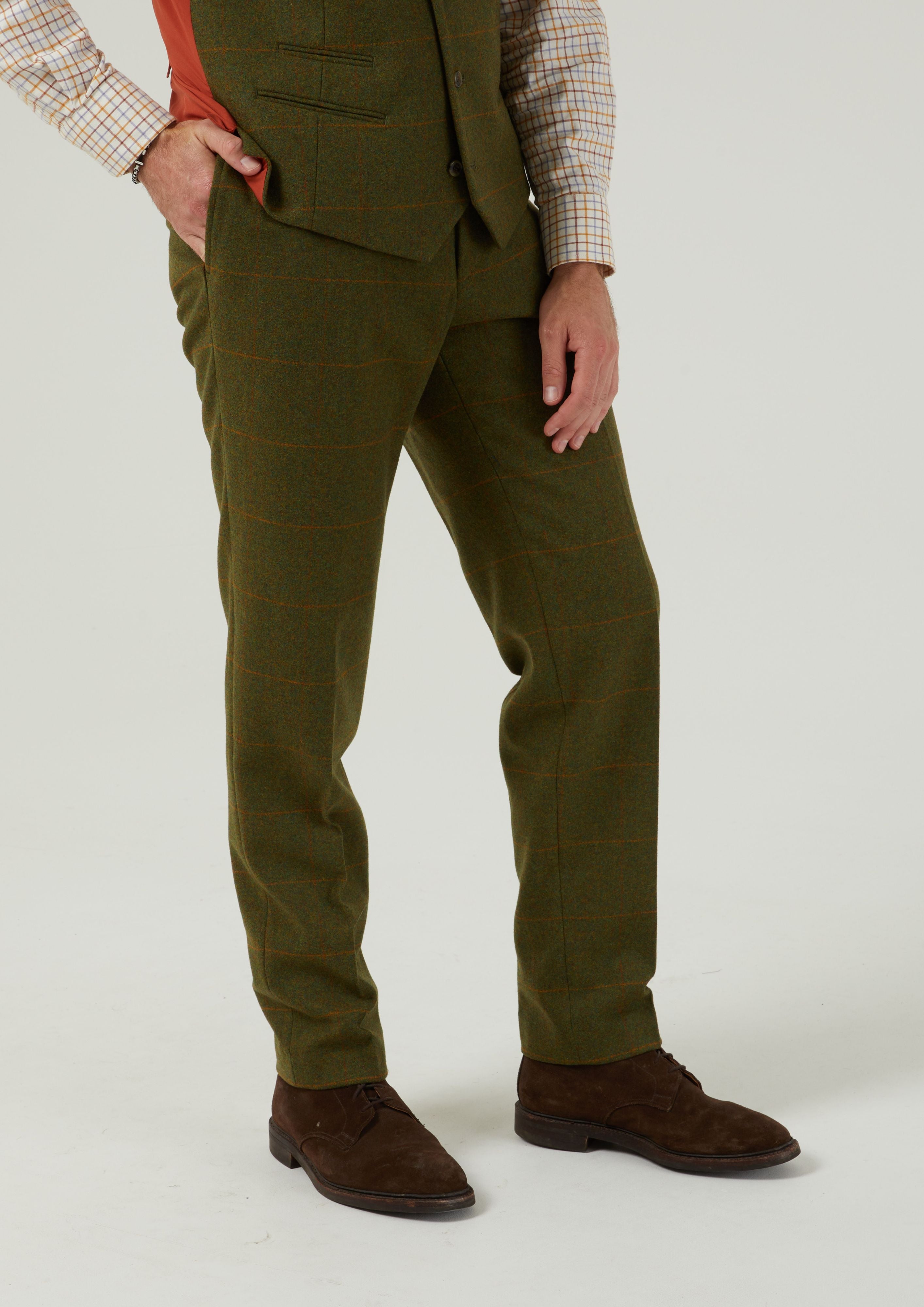Combrook Men's Tweed Trousers In Maple – Alan Paine UK