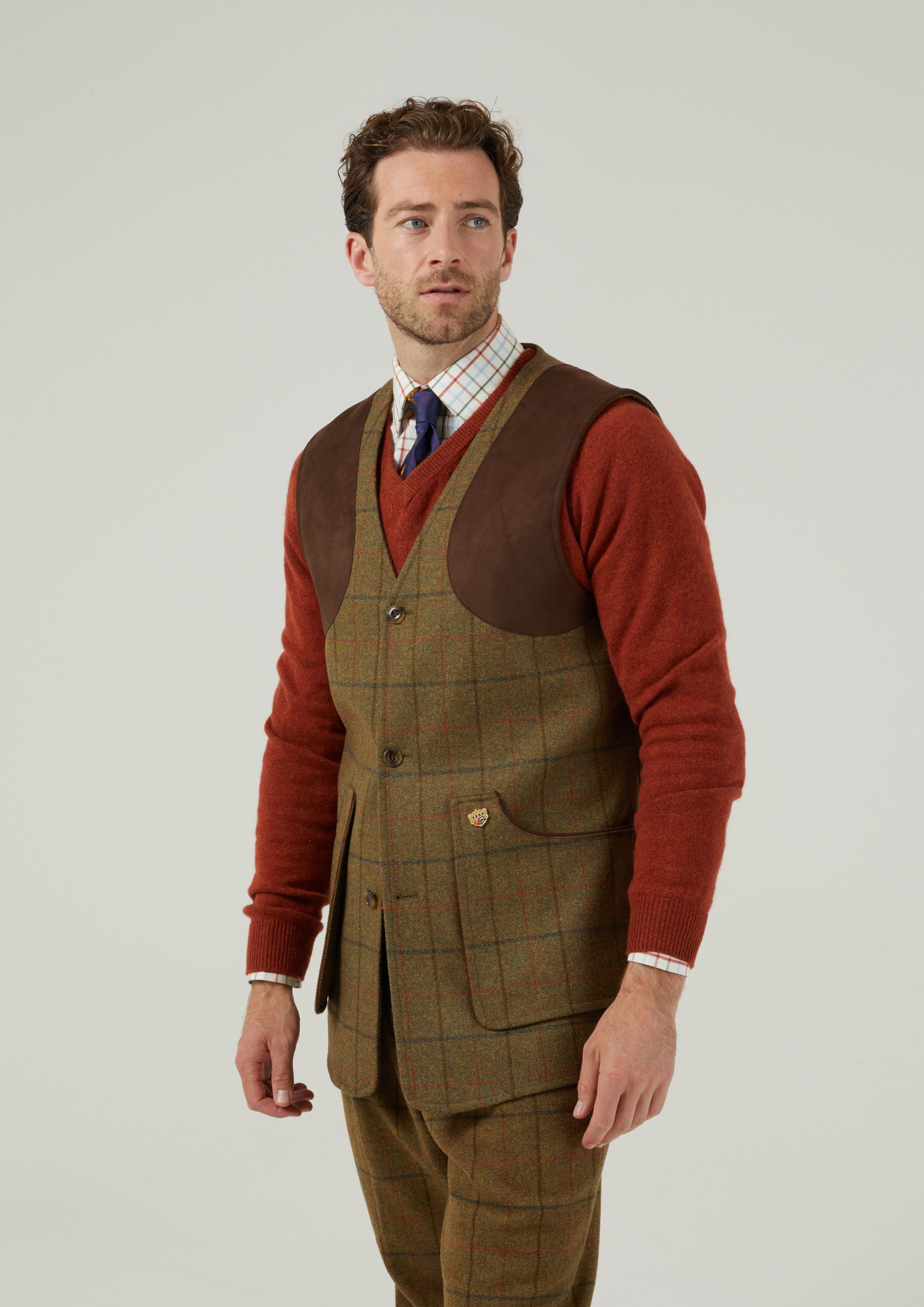 Men's wearhouse tweed on sale vest