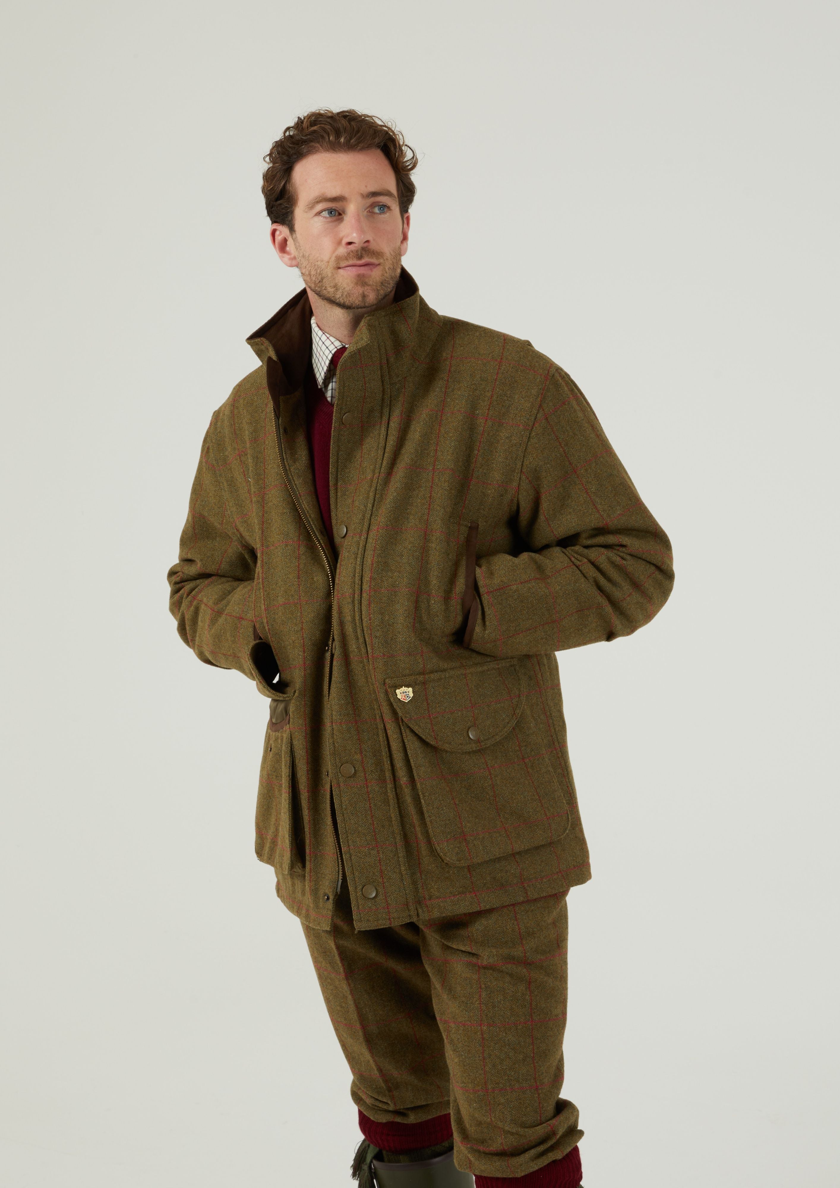 Barbour tweed store field coat