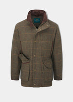 Combrook Men's Tweed Shooting Field Coat In Teak 