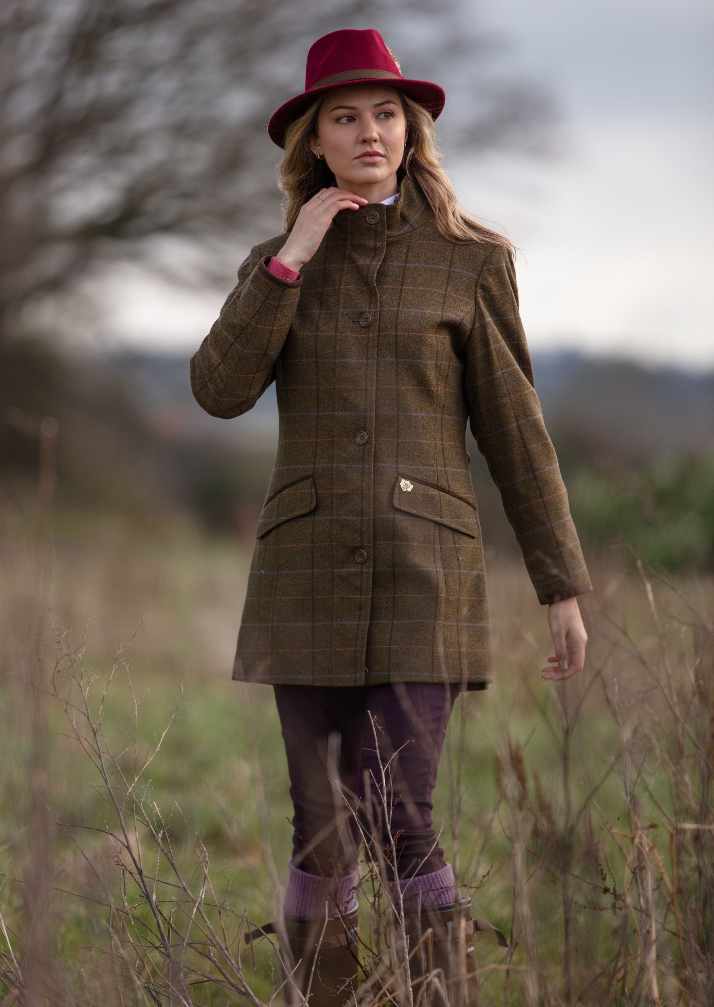 Tweed field shop coat womens