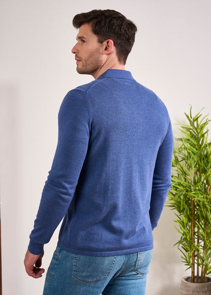 Cotton Cashmere Overshirt in Indigo