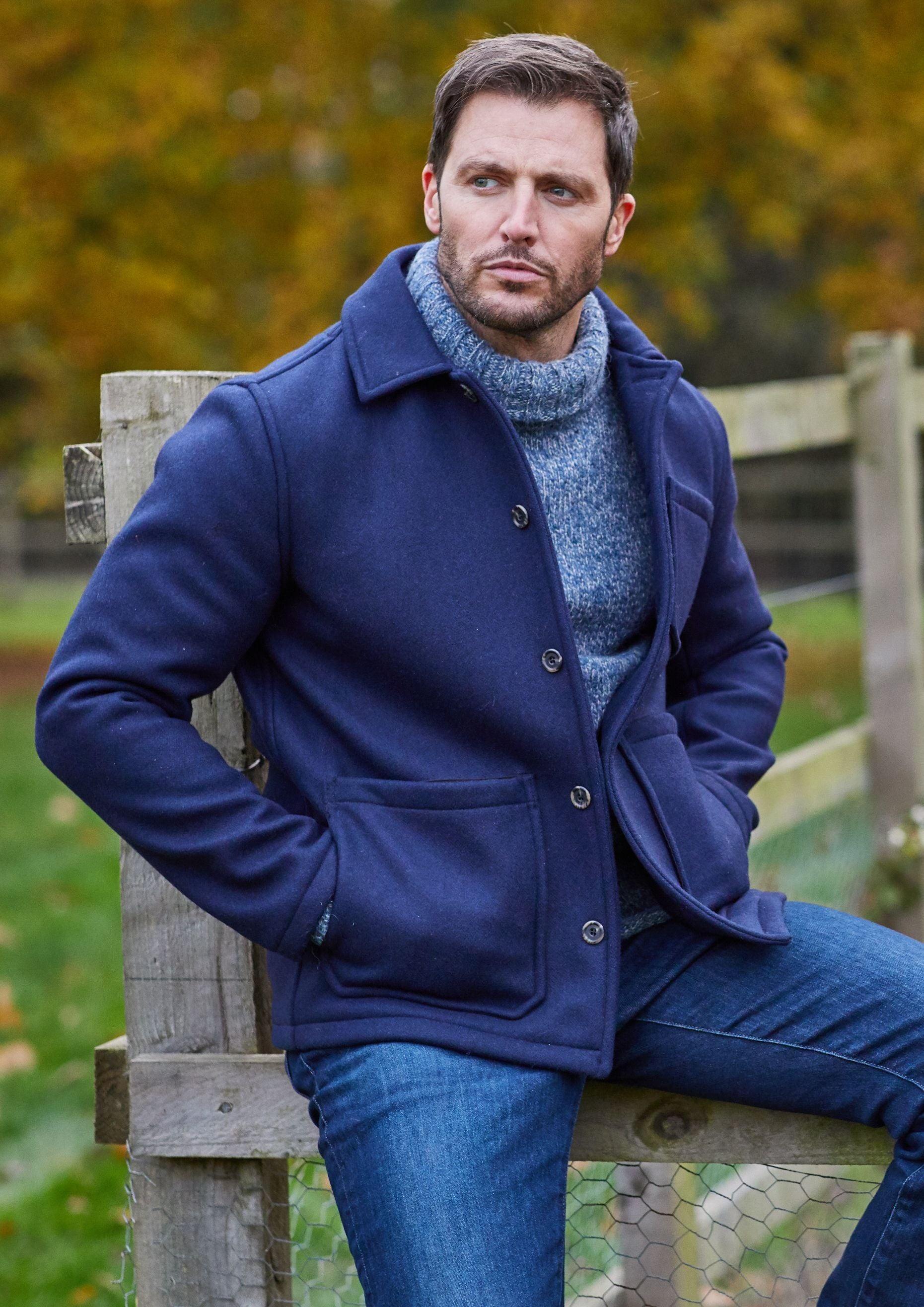 Casual Jacket Wool Coat Trench Men Slim | Long Wool Coat Men Zipper Design  - Men's - Aliexpress