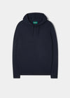 Gaisby Cotton Merino Hoodie in Dark Navy