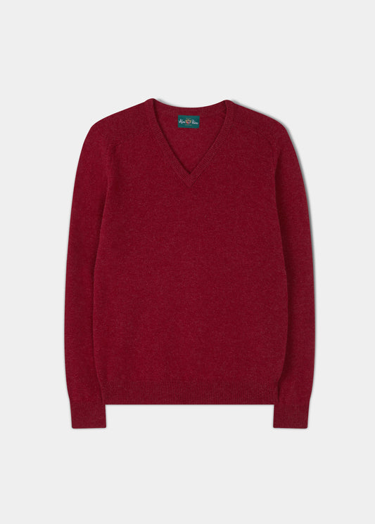 Kilsyth Men's Lambswool Jumper in Poppy - Regular Fit