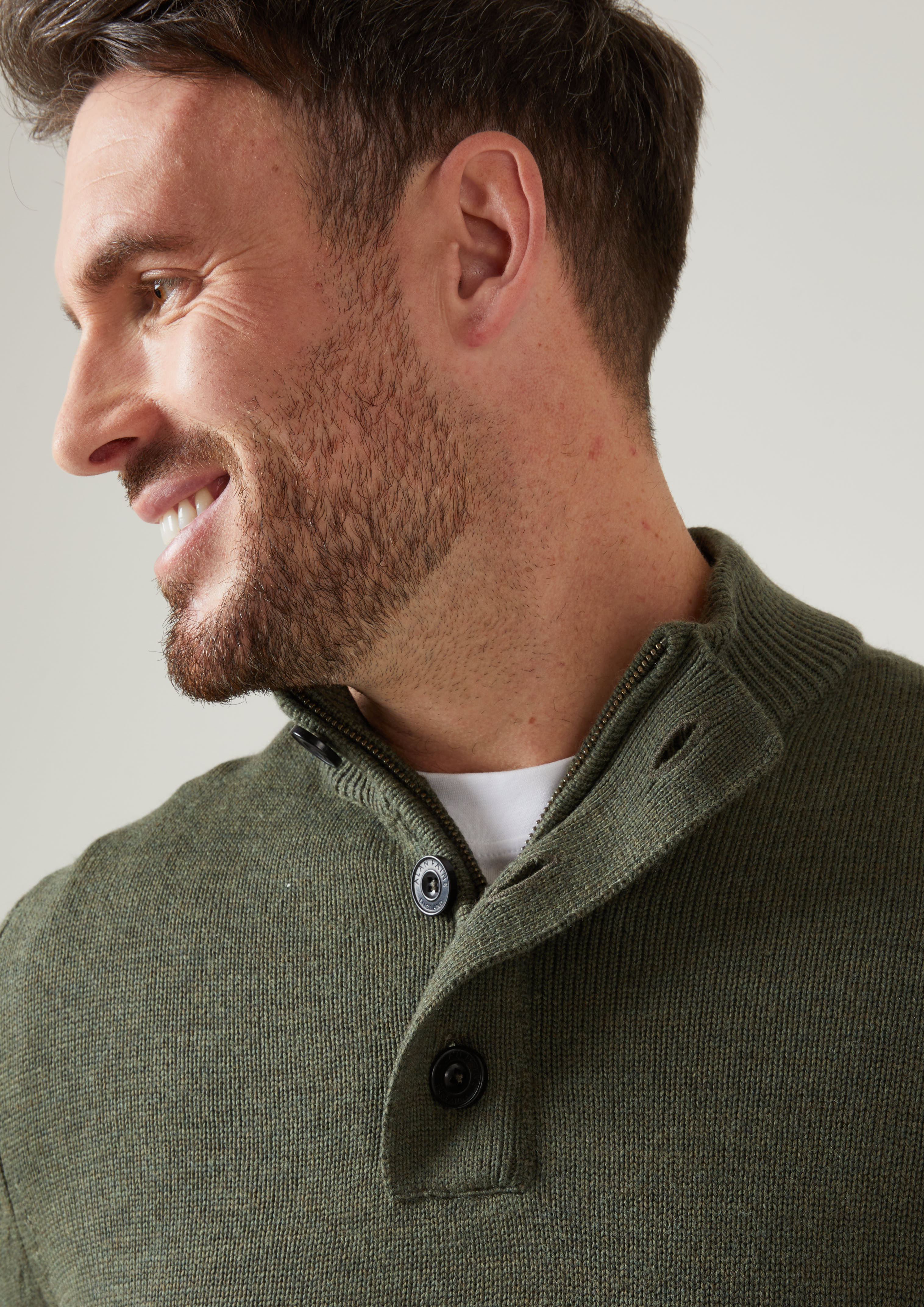 Merino mock deals neck sweater