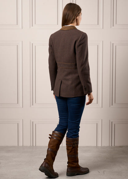 Surrey Ladies Tweed Blazer In Bramble