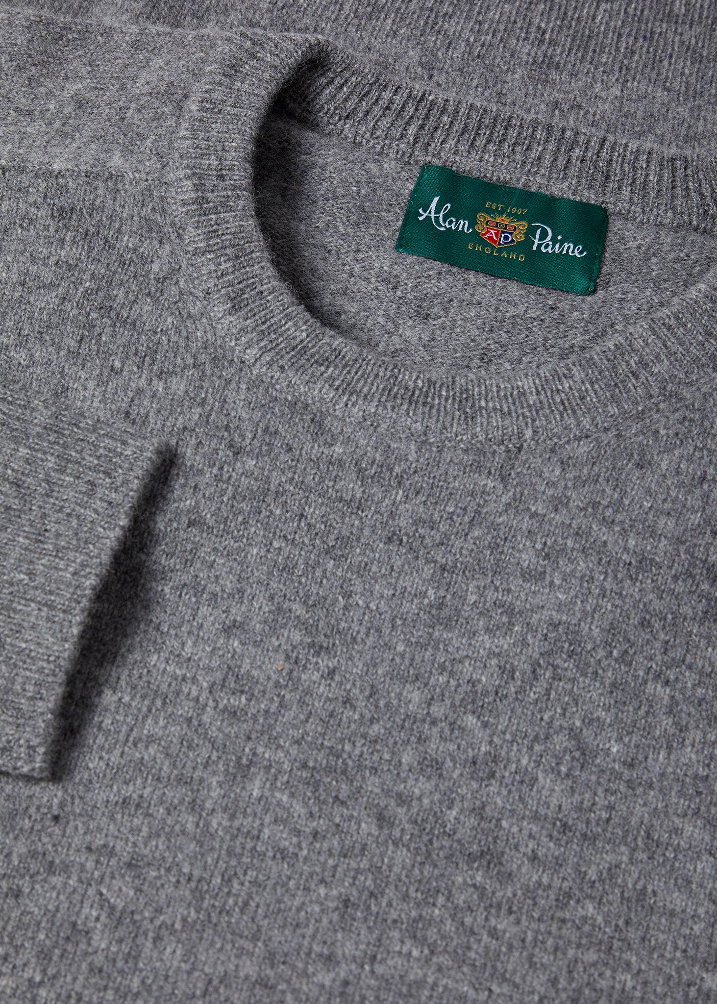 Mens grey lambswool jumper best sale