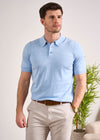 Mens Cotton Polo Shirt Blue