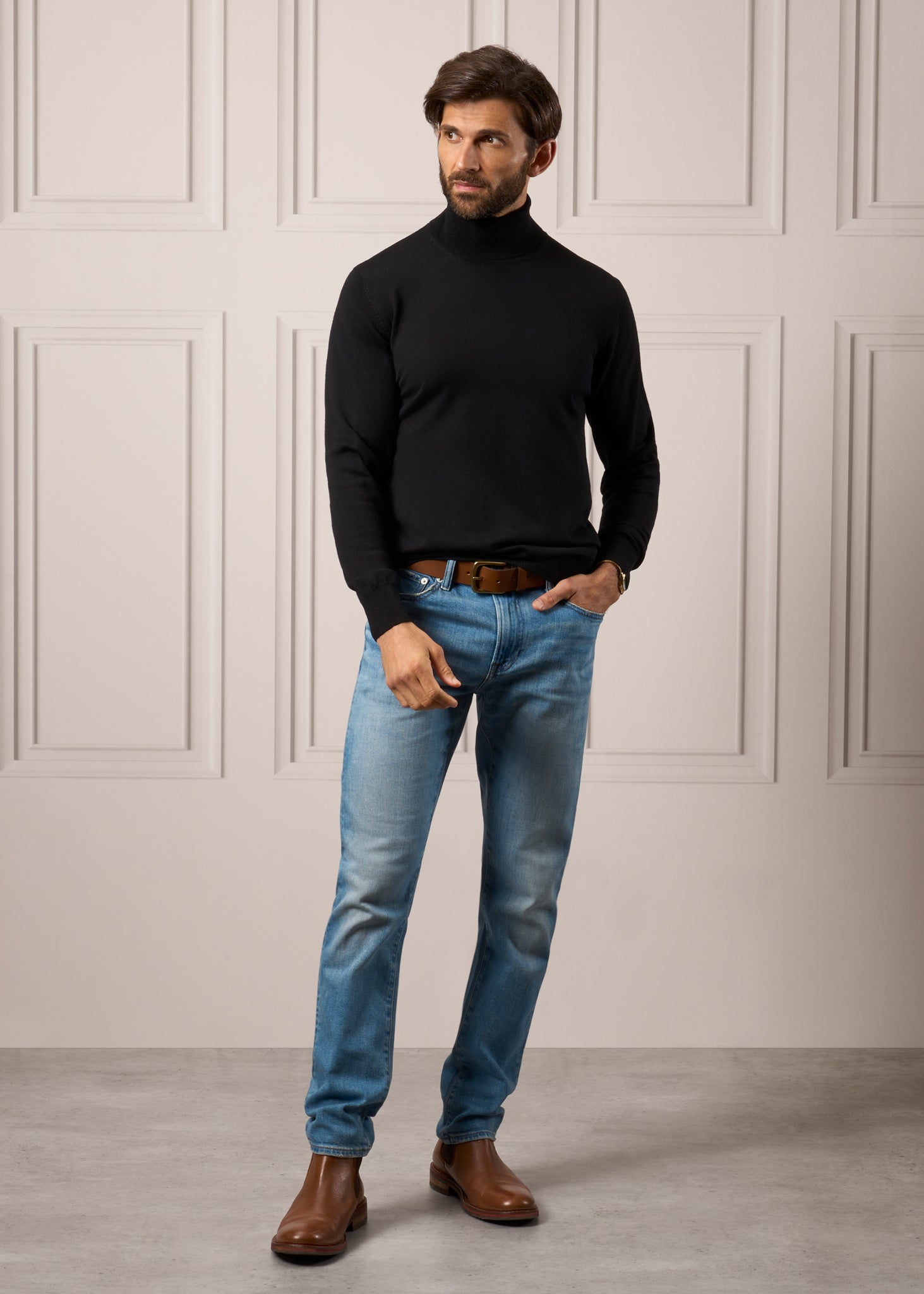 Next black roll neck jumper hotsell