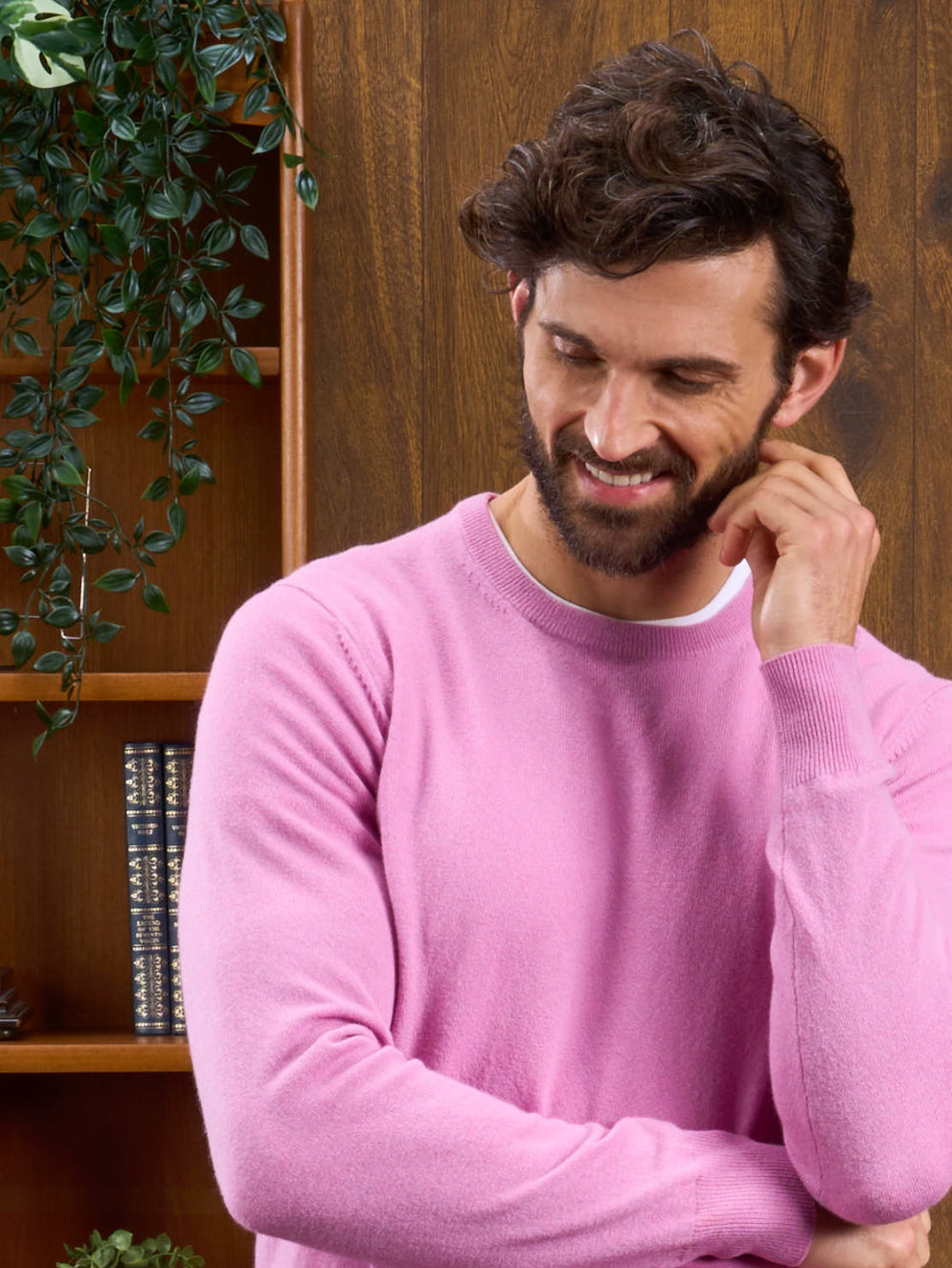 Pink v neck jumper best sale