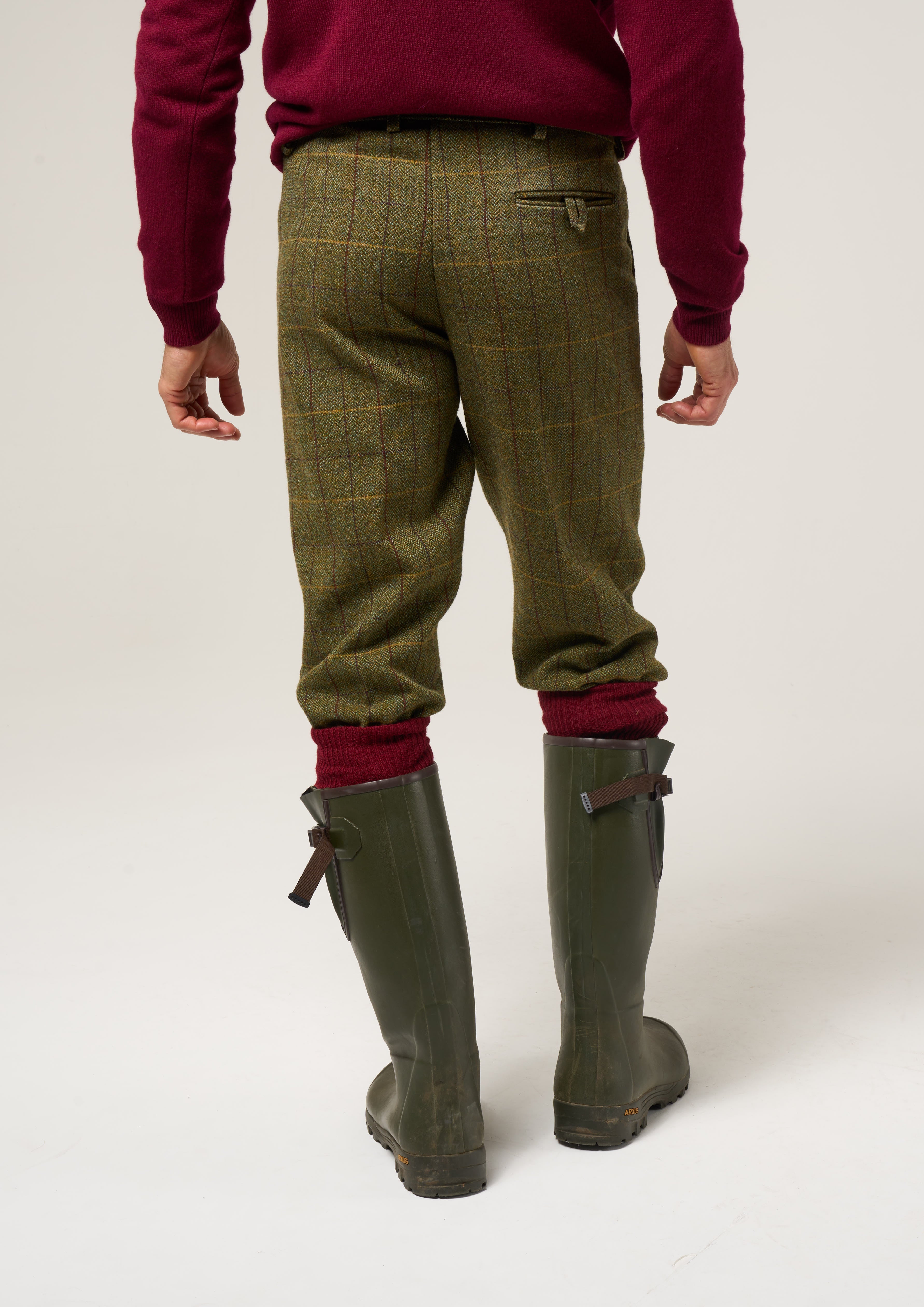 Rutland Men s Tweed Shooting Breeks In Green Ash Alan Paine UK