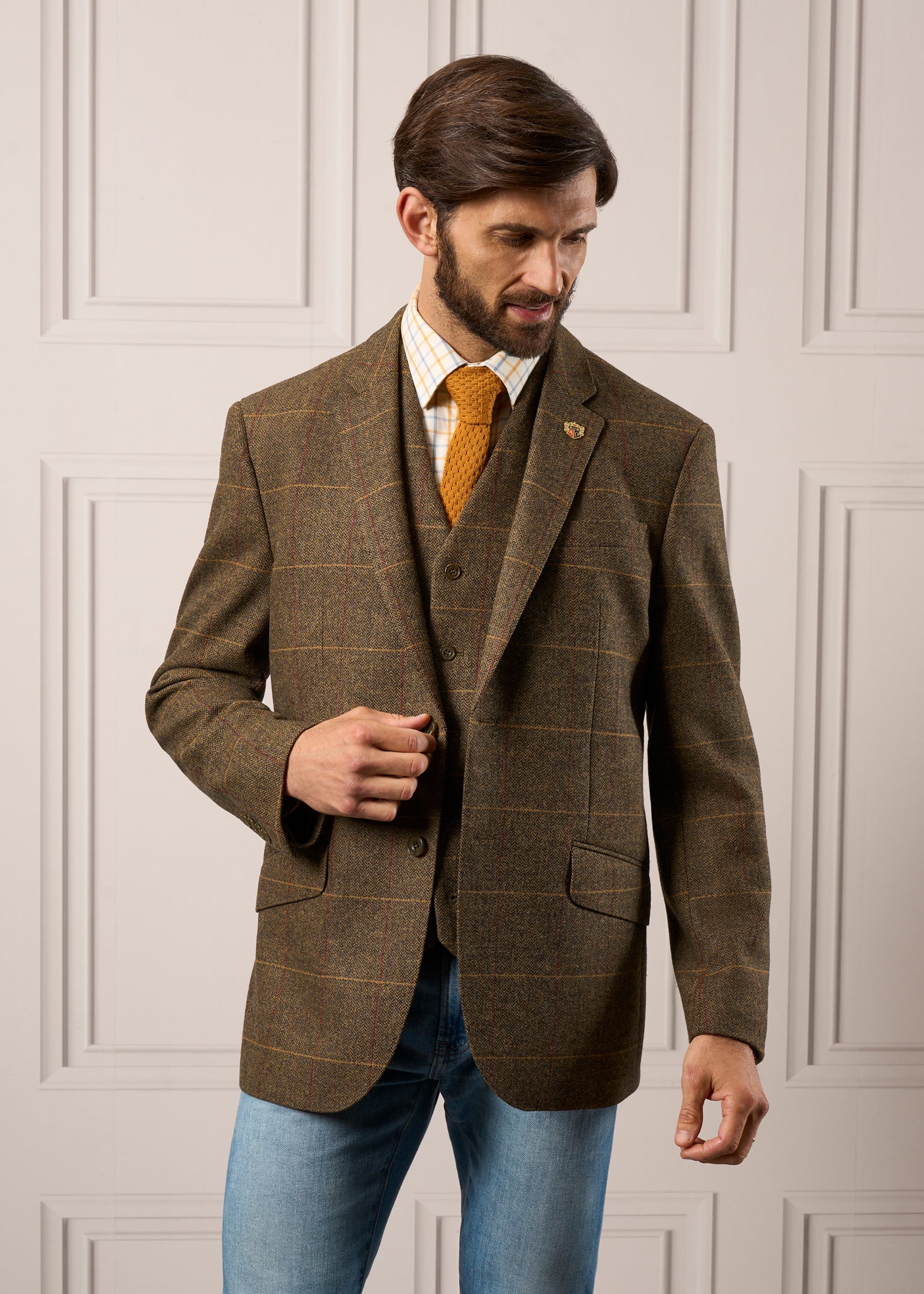 Tweed-Waistcoat-Mens-Combrook-Teak