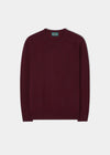 Dorset Men's Lambswool Jumper in Red Velvet