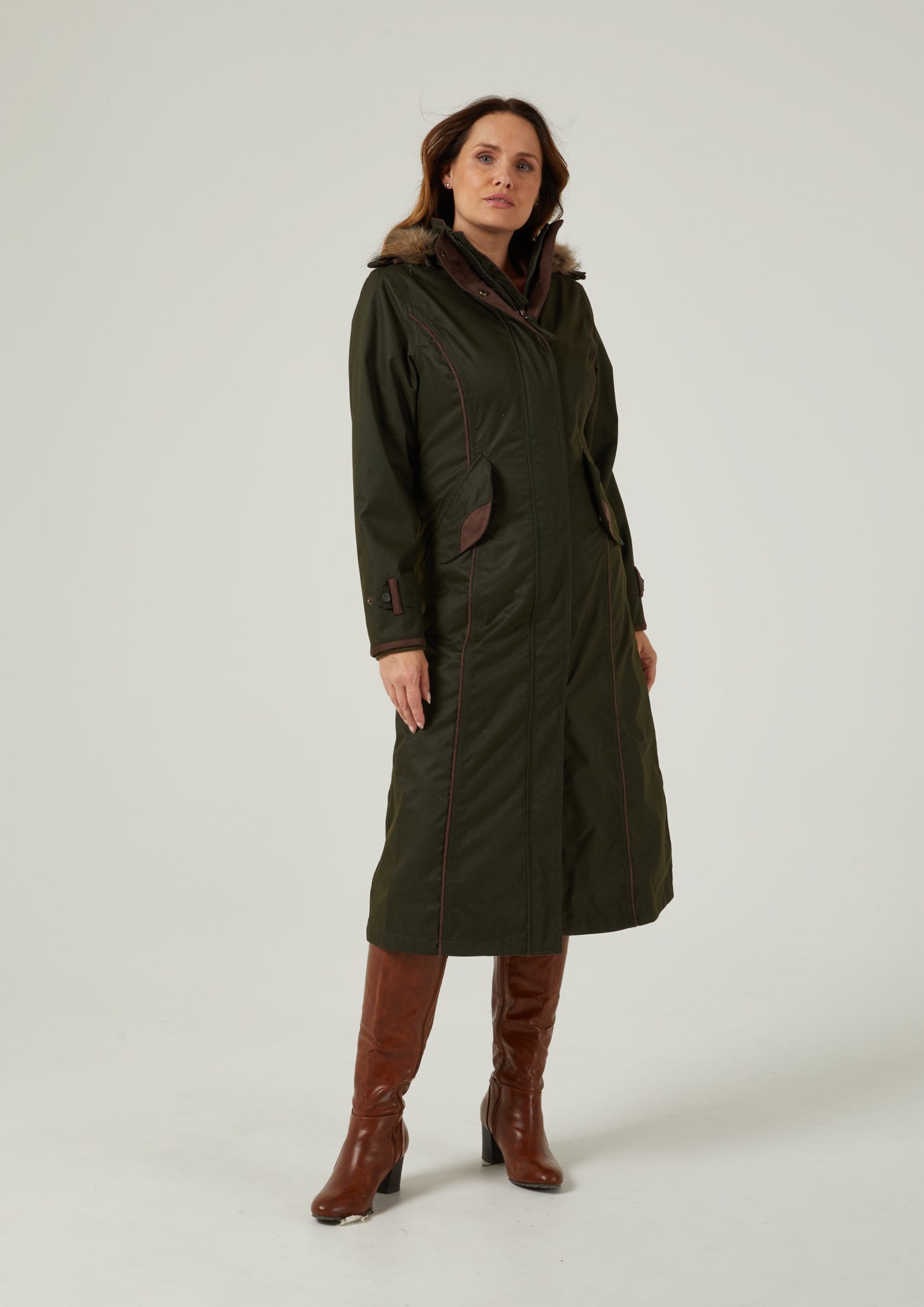 Ladies waterproof cheap parka coat