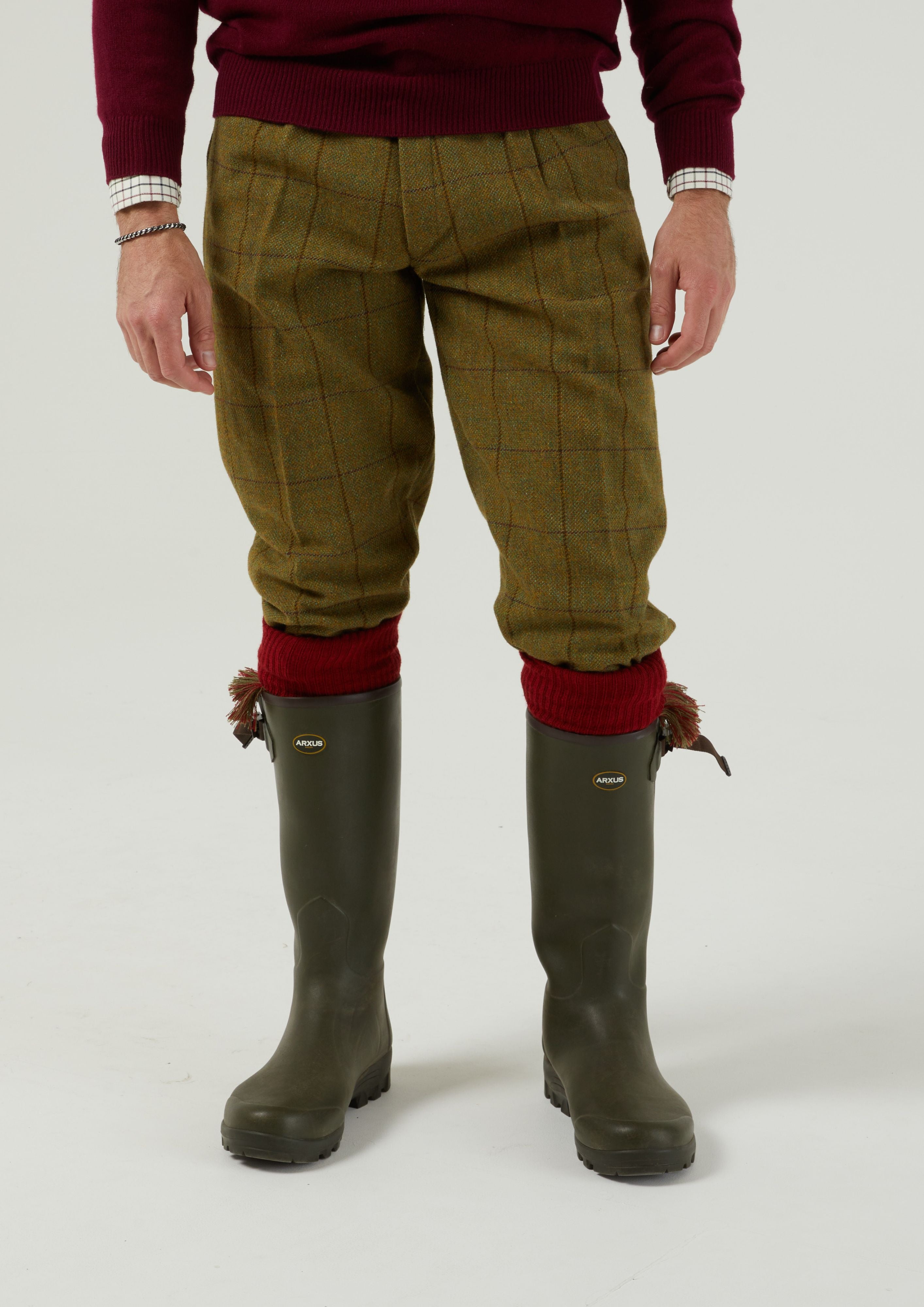 Rutland Men s Tweed Shooting Breeks In Lichen Alan Paine UK