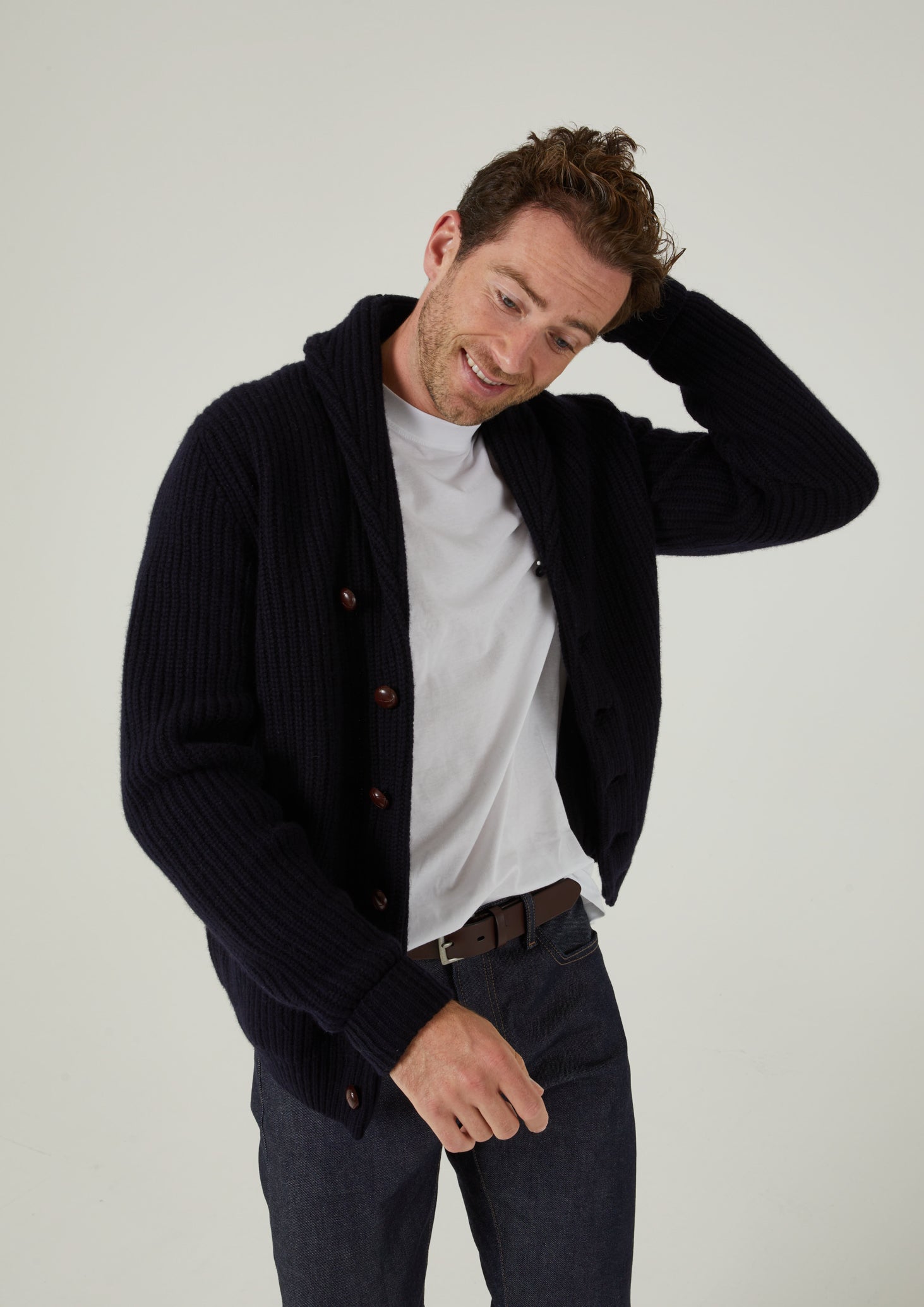 Mens shawl neck on sale jumpers