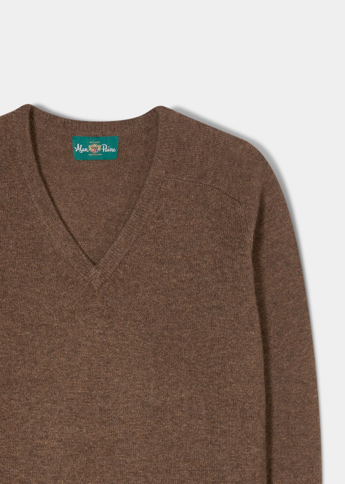 Kilsyth Men's Lambswool Jumper in Tobacco - Regular Fit