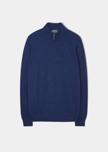 Cairns Geelong Wool 1/4 Zip Jumper in Indigo