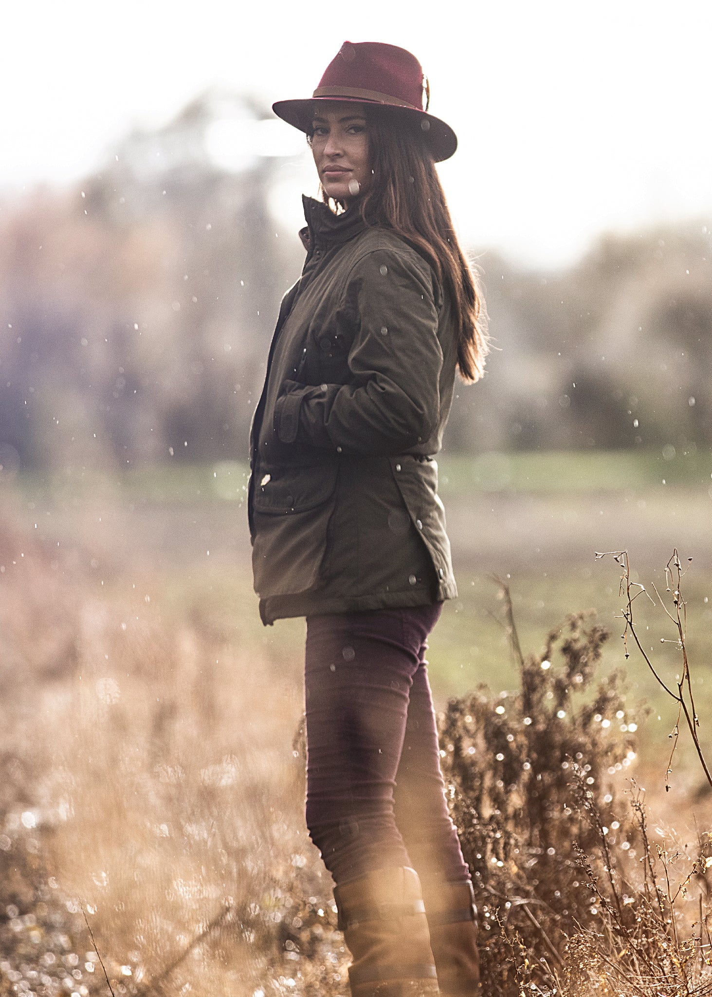 Dunswell Ladies Waterproof Coat In Olive