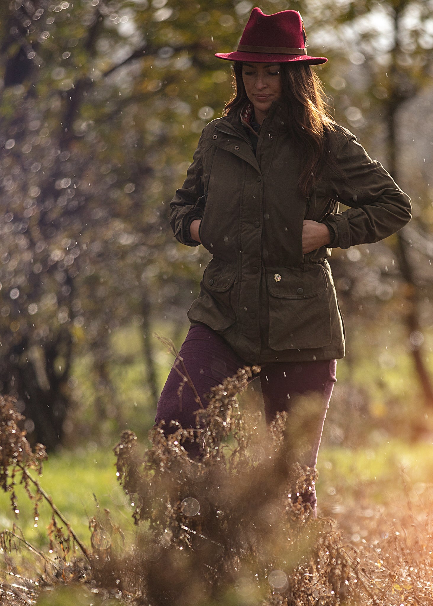 Dunswell Ladies Waterproof Coat In Olive