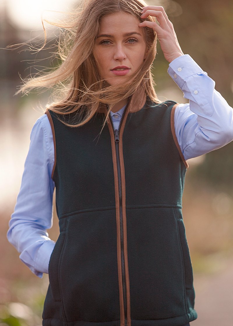 Aylsham Ladies Fleece Gilet In Dark Navy Regular Fit