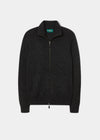 Ballater Lambswool Zipped Jumper in Charcoal - Regular Fit