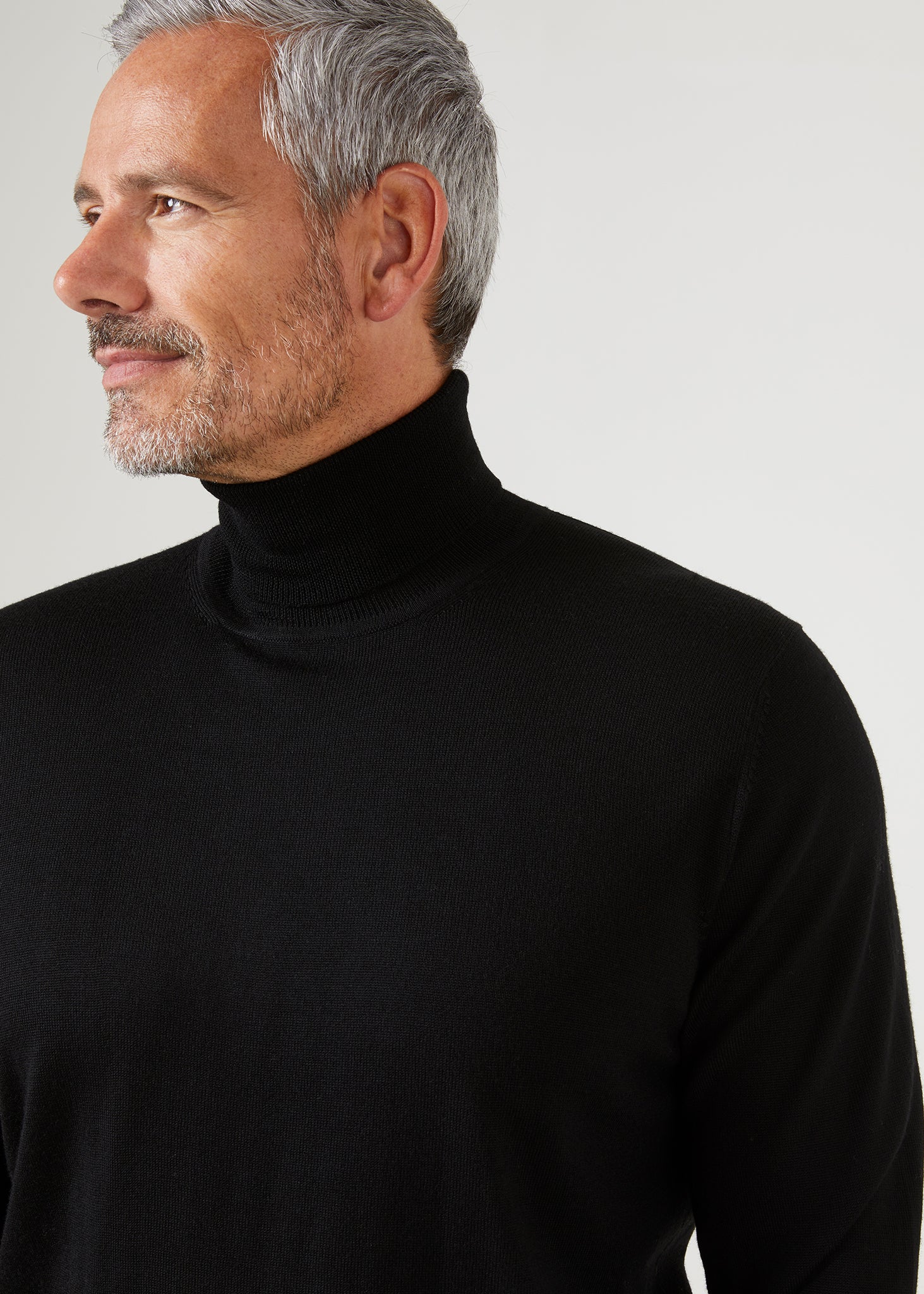 Mens black polo neck hotsell jumper uk