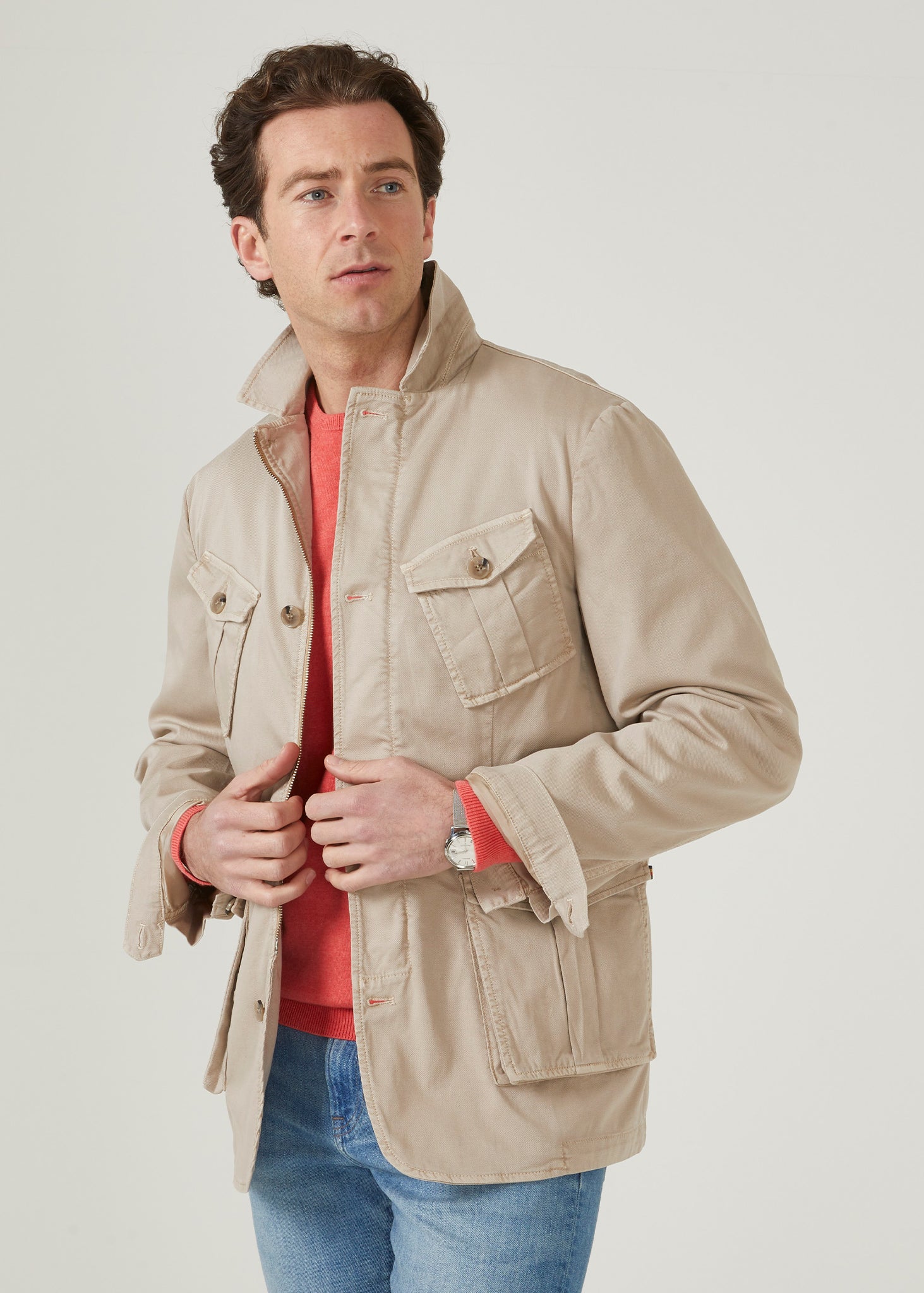 Beige clearance casual jacket