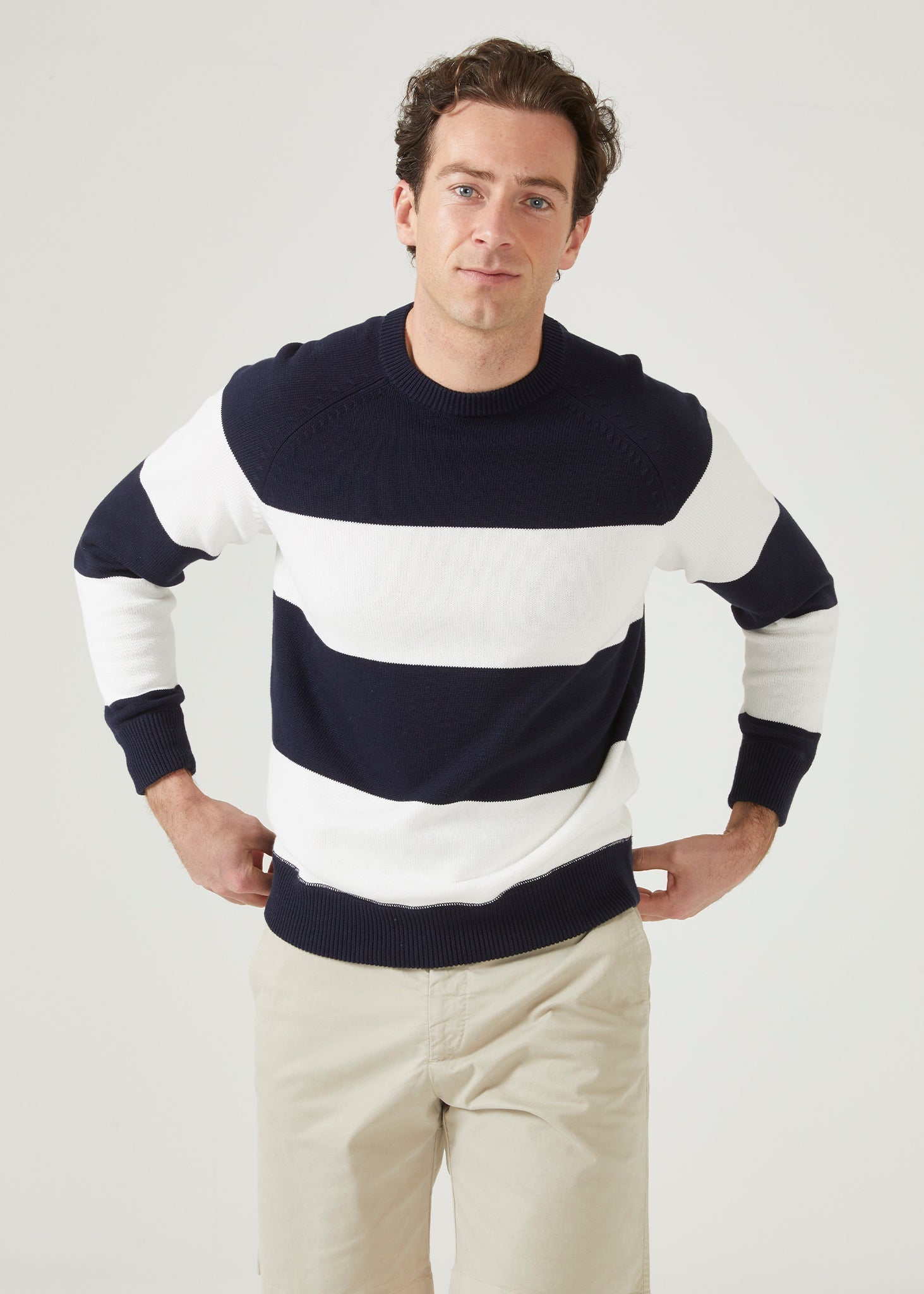 Wide neck jumper on sale mens